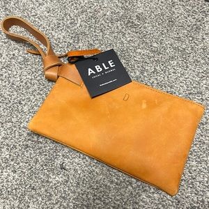 Leather Able “D” Wristlet